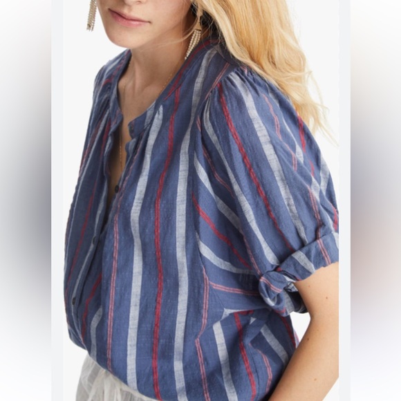 XiRENA Chesney Multicolor Striped Button-Up Blouse XS - Picture 1 of 9
